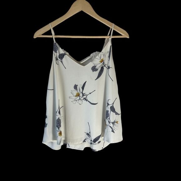 ASTR The Label White Floral Flow Lined Chemise Sz M - Picture 1 of 7